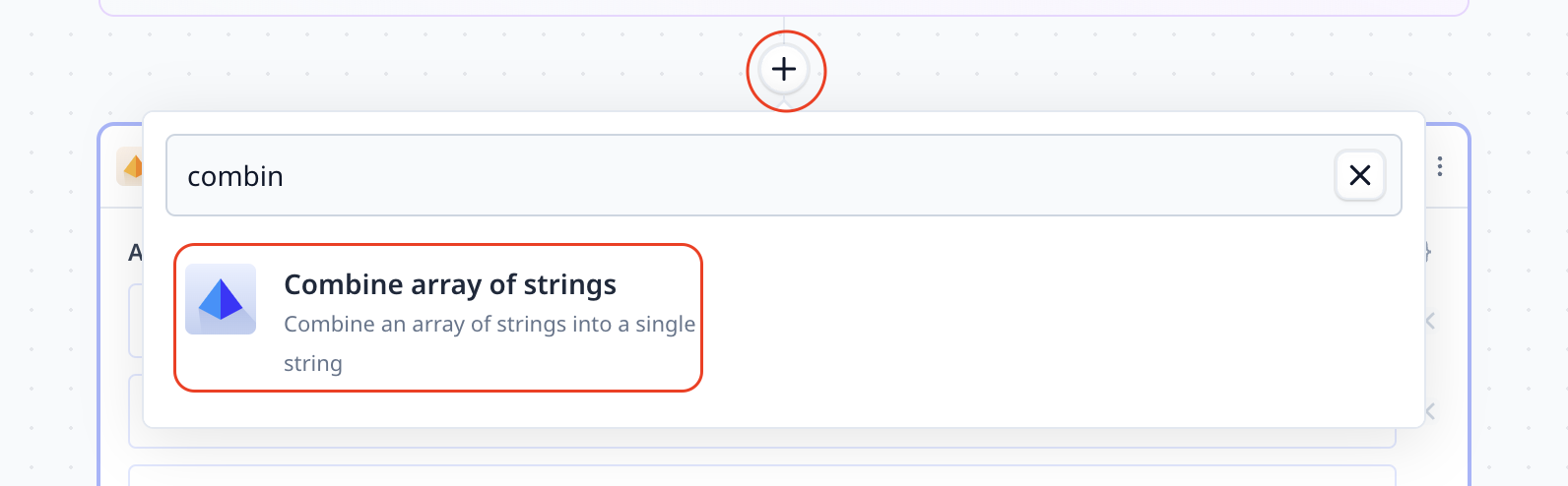 Combine array of strings