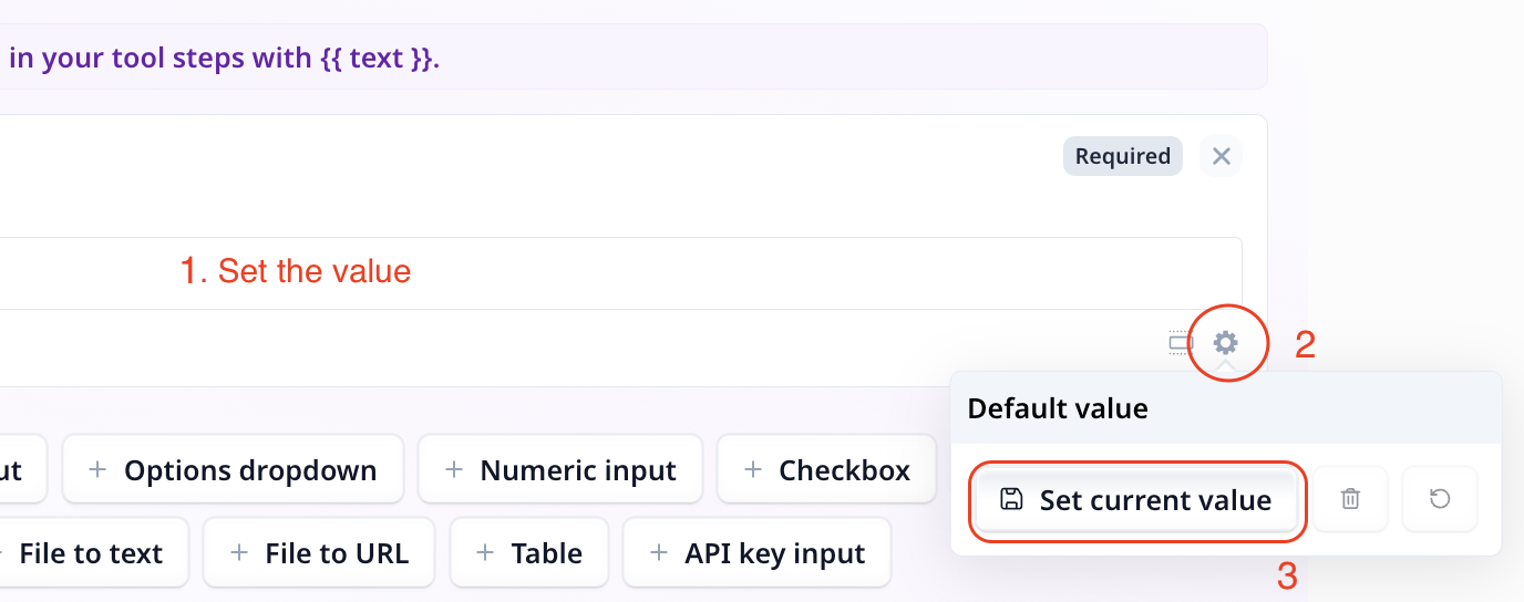 Set default value