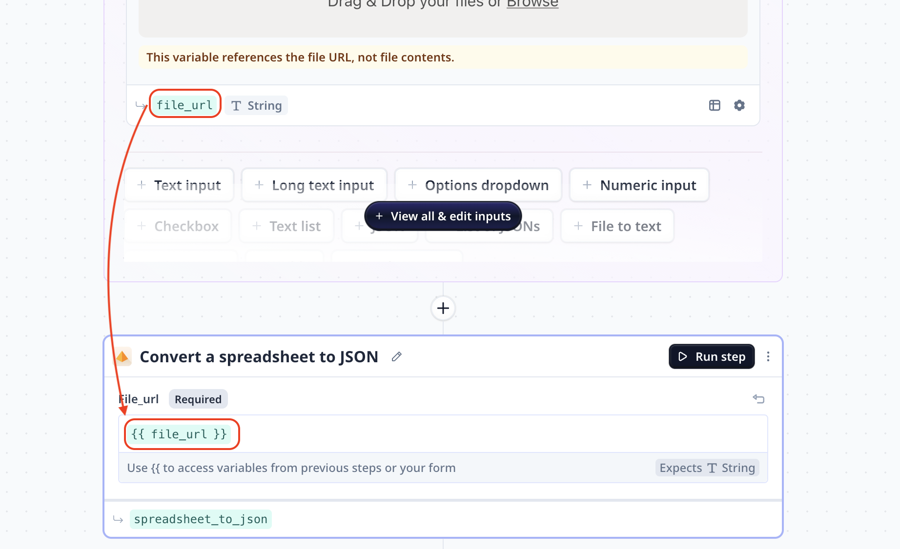 Spreadsheet to JSON